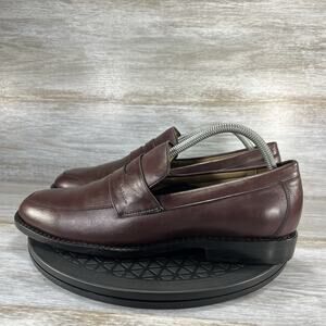 Tauer & Johnson Men’s brown Leather Slip On Penny Loafers Size 10 B